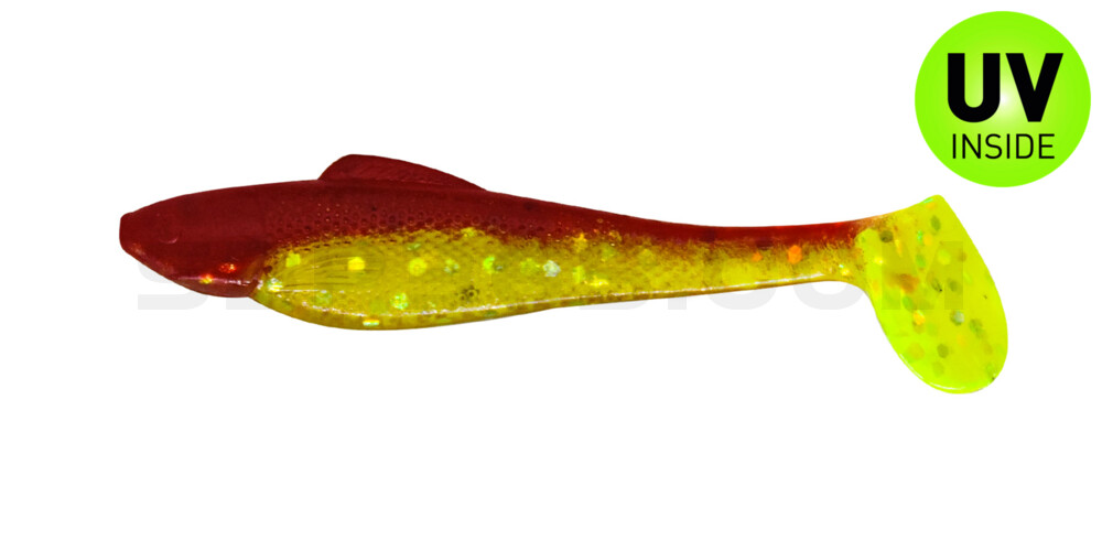 Ohio 2" (ca. 5,0 cm) grün (chartreuse)-glitter / rot