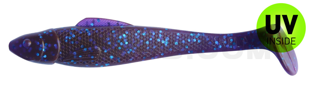 Ohio 4" (ca. 11,0 cm) crawfish-violett-electric blue Glitter