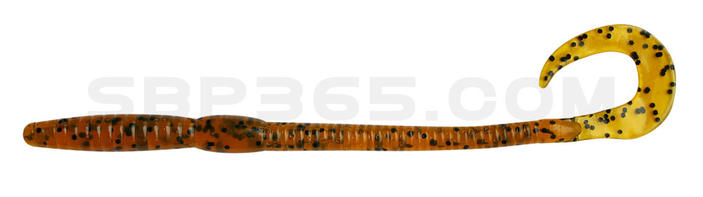 Ringgrub(Huchenzopftwister) 6" (ca. 16 cm) bernstein-schwarzer Glitter