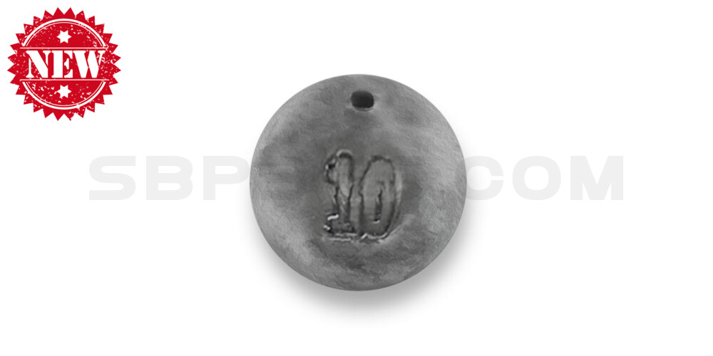 Rund Blei, mit 1,2mm Durchführung Gewicht: 10g