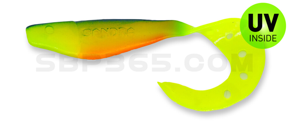 Sandra 2,5" (ca. 7 cm) fluogelb / blau
