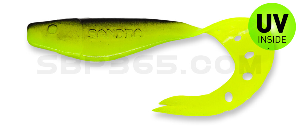 Sandra 2" (ca. 5 cm) fluogelb / schwarz