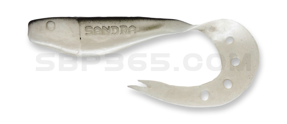 Sandra 2" (ca. 5 cm) perlweiss / schwarz