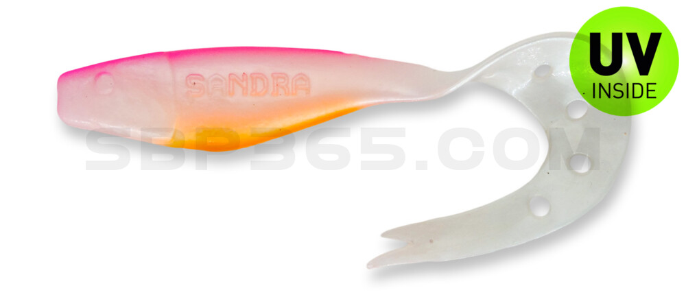 Sandra 3,5" (ca. 9 cm) perlweiss / pink