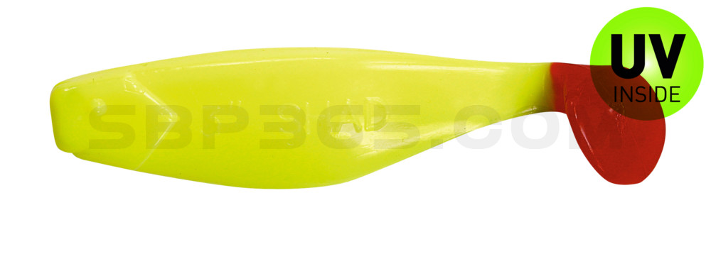 Shad 3" (ca. 8,0 cm) fluogelb / red tail