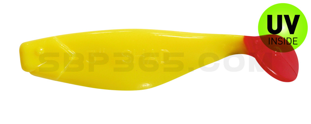 Shad 3" (ca. 8,0 cm) gelb / red tail