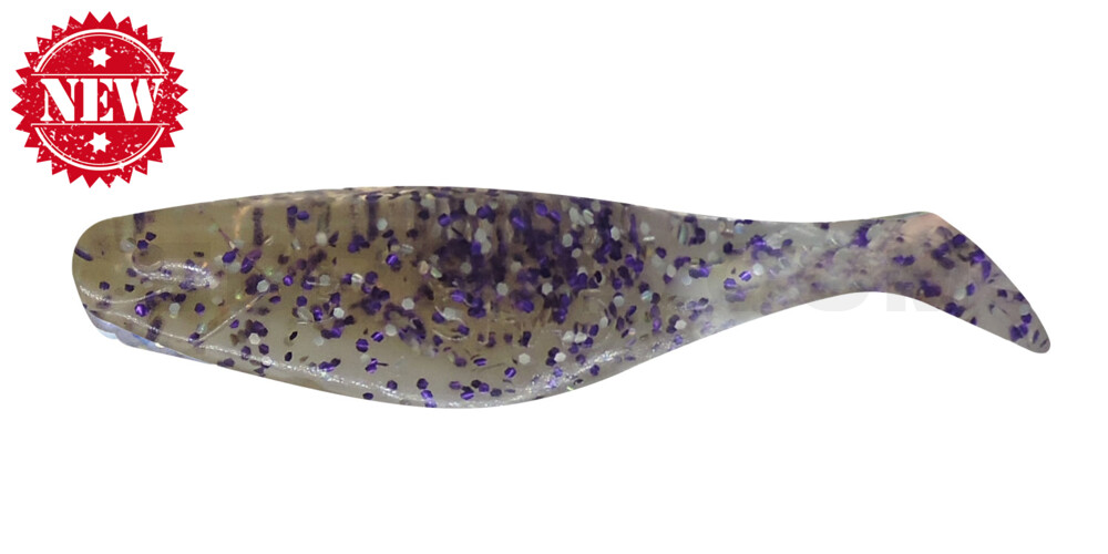 Shad 3" (ca. 8,0 cm) klar silber glitter / purpur