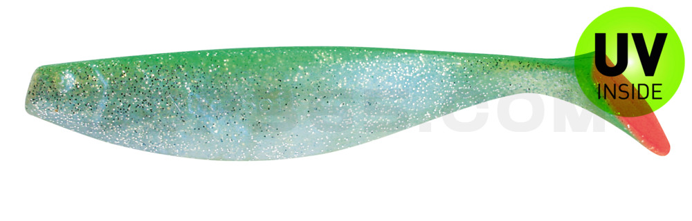 ShadXperts´ Xtra-Soft 7" (ca. 18,0 cm) blauperl-glitter / grün