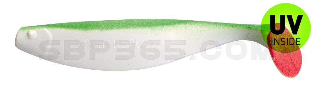 ShadXperts´ Xtra-Soft 7" (ca. 18,0 cm) reinweiss / grün