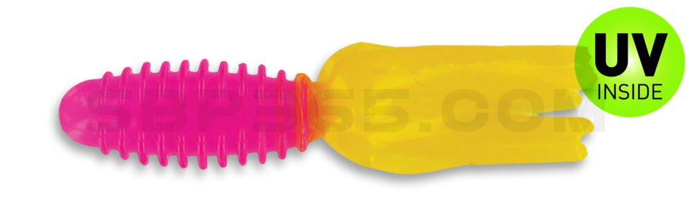 Slab Tube 1.75"  (ca. 4,5 cm) Pink/Yellow