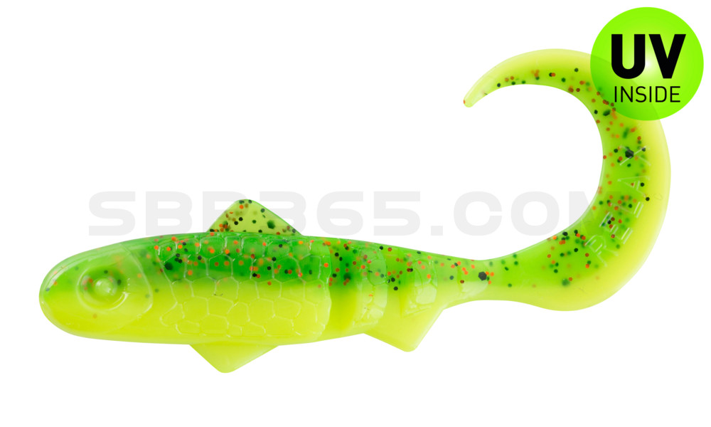 Super Banjo 3" (ca. 7,5 cm) fluogelb  / grün-Glitter