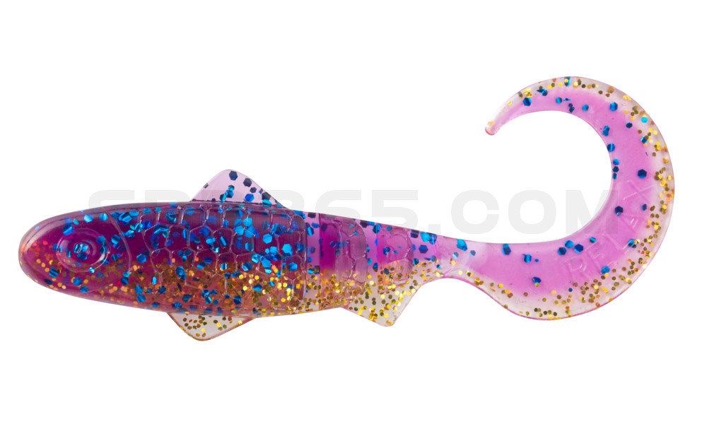 Super Banjo 3" (ca. 7,5 cm) klar gold Glitter  / violett-electric blue Glitter