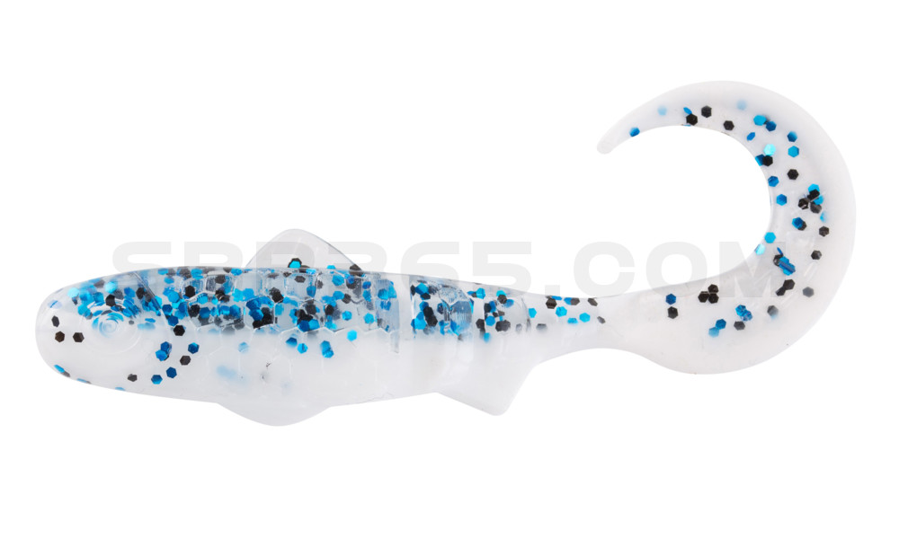 Super Banjo 3" (ca. 7,5 cm) reinweiss / klar blau Glitter