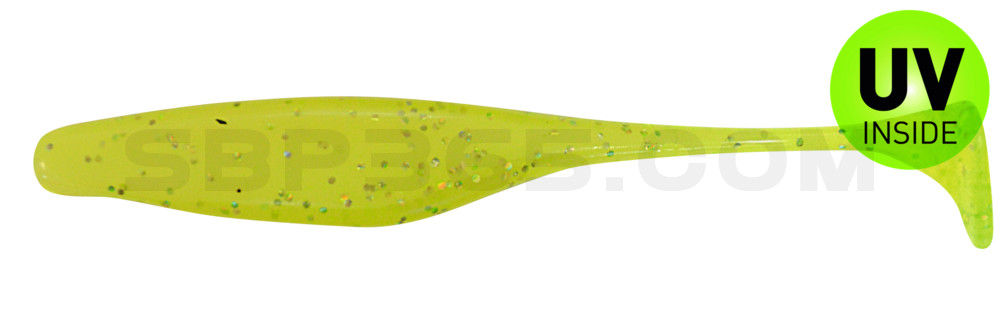 Swimming Jerk Minnow 5" (ca. 13 cm) fluogelb  / fluogrün-Glitter