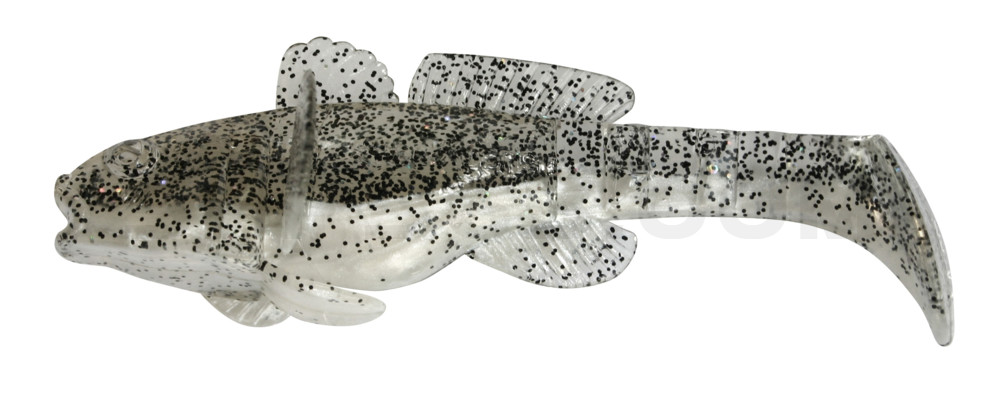 SX Bullhead 3,5" (10,5cm) (SCHWARZMEERGRUNDEL) perlweiss/klar salt'n pepper glitter