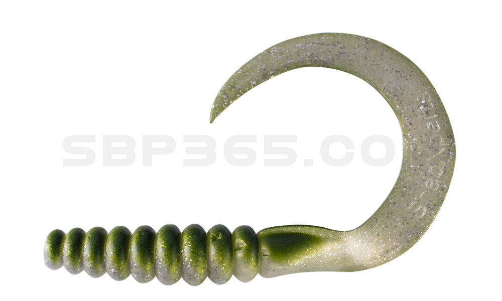 SX XXL Grub 11" (ca. 27 cm) goldperl-Glitter / boddengrün
