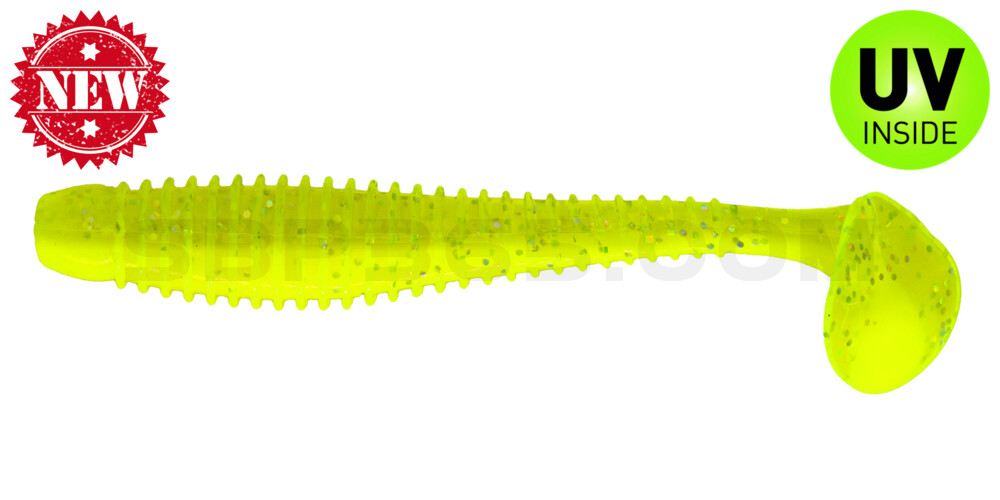 Texas 5" (ca. 13 cm) fluogelb  / fluogrün-Glitter