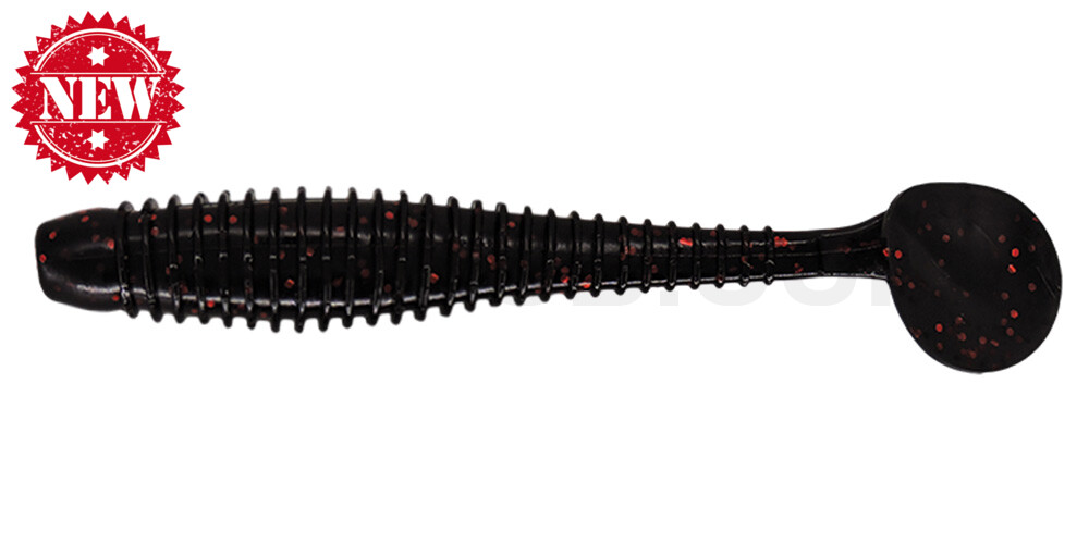 Texas 5" (ca. 13 cm) schwarz-rot-Glitter