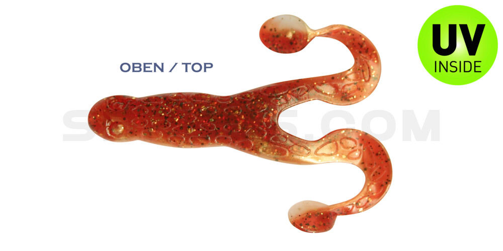 Turbofrog 4" (ca.12,0 cm) goldperl / motoroil Glitter