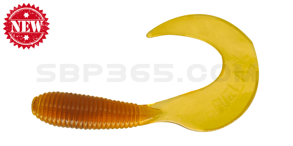 Twister 1" regulär (ca. 3,5 cm) klar bernstein