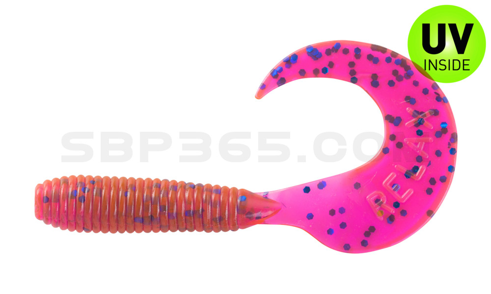 Twister 2,5" regulär (ca. 6,0 cm) crawfish-violett-electric blue-glitter
