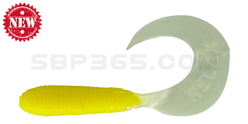Twister 2,5" regulär (ca. 6,0 cm) gelb / goldperl