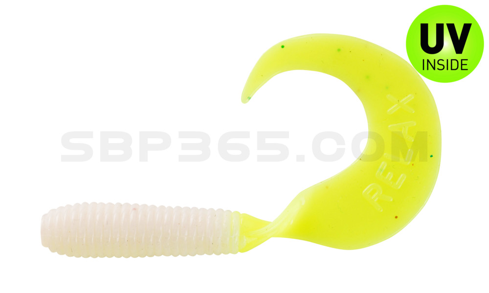 Twister 2,5" regulär (ca. 6,0 cm) reinweiß / fire tail