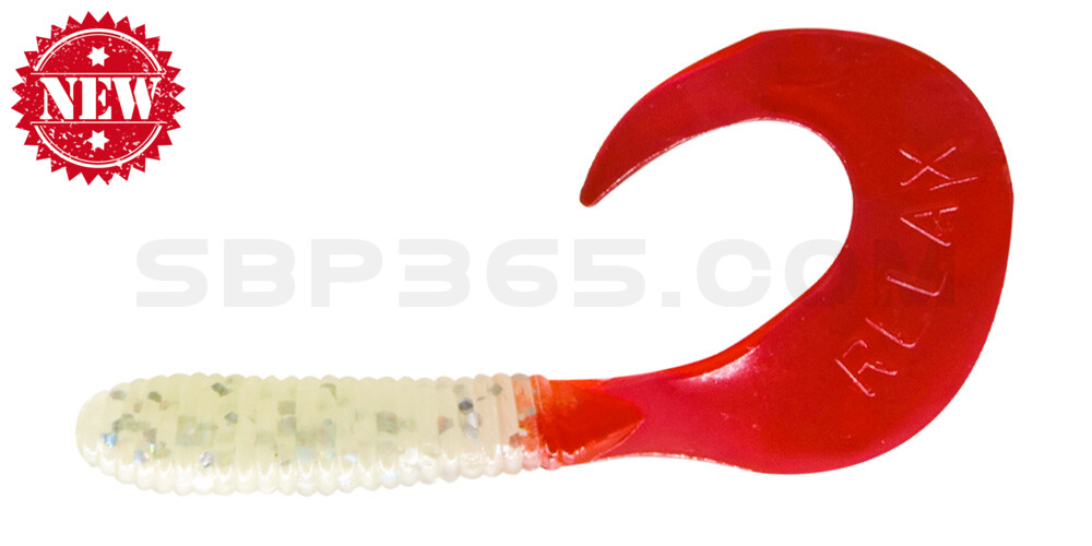 Twister 2,5" regulär (ca. 6,0 cm) selbstleuchtend-glitter / rot