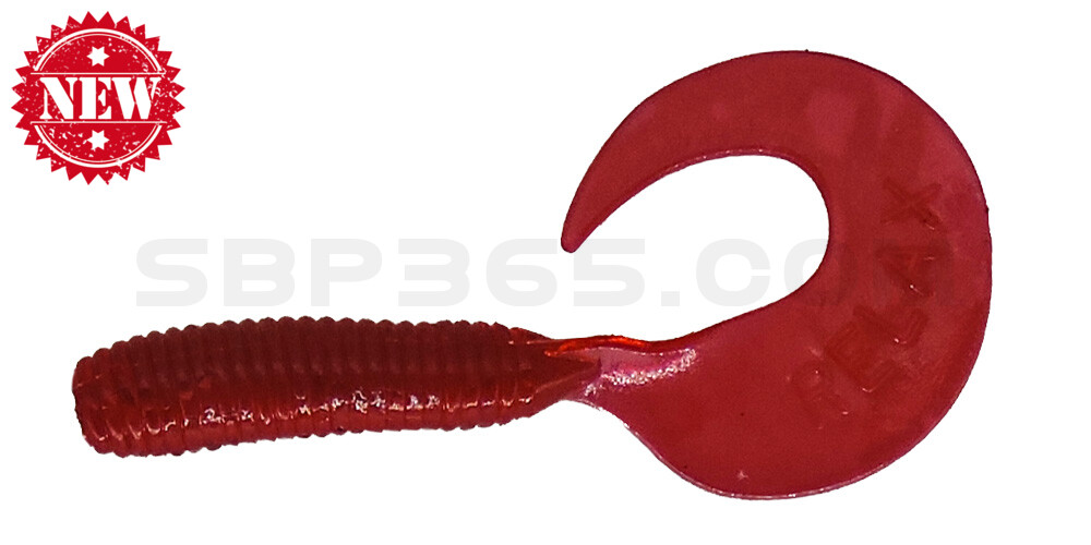 Twister 2,5" regulär (ca. 6,0 cm) transparent rot