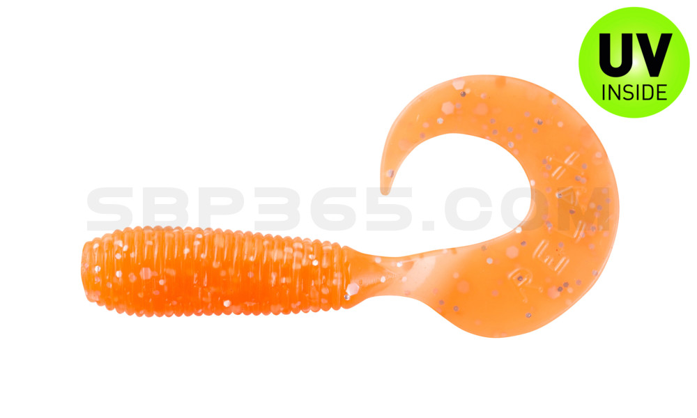 Twister 2" regulär (ca. 4,5 cm) orange glitter