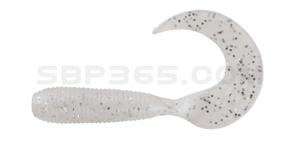 Twister 2" regulär (ca. 4,5 cm) perlweiss glitter