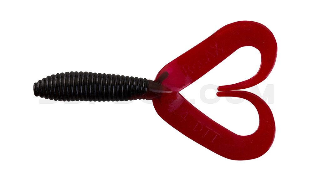 Twister 3" Doubletail regulär (ca. 9,0 cm) schwarz / red tail