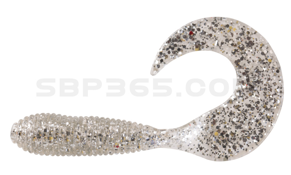 Twister 3" regulär (ca. 7,0 cm) klar silber glitter