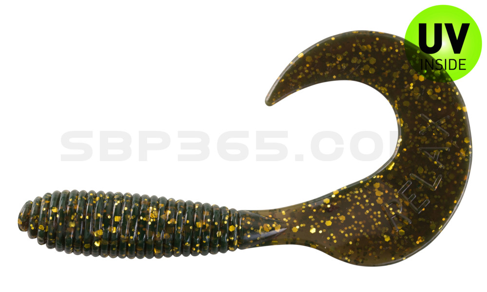 Twister 3" regulär (ca. 7,0 cm) motoroil gold glitter