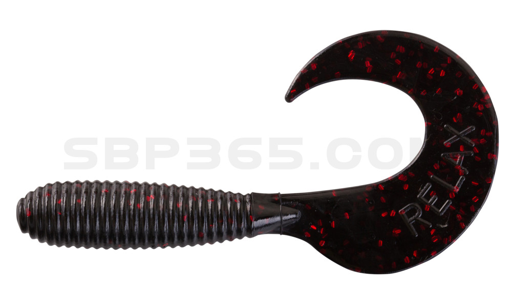 Twister 3" regulär (ca. 7,0 cm) schwarz rot-glitter
