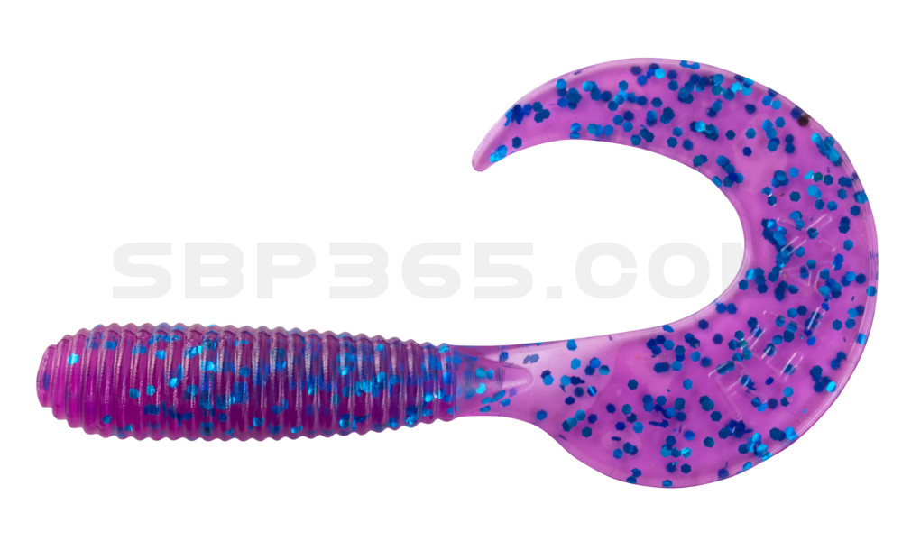 Twister 3" regulär (ca. 7,0 cm) violett transparent glitter