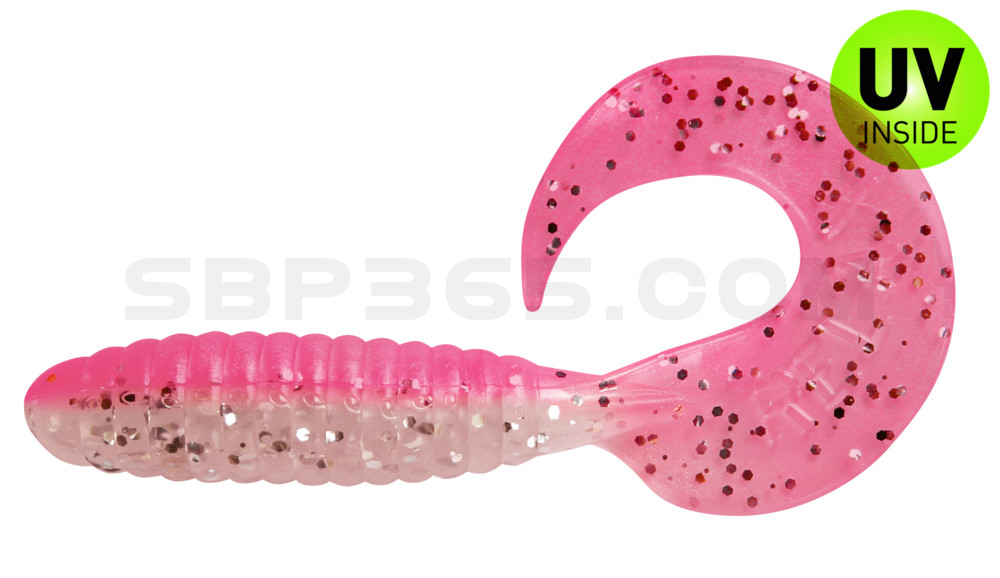 Twister 4" lam. (ca. 8,0 cm) im Original Relax ZIP BAG feuerrot / schwarz rot-gold Glitter