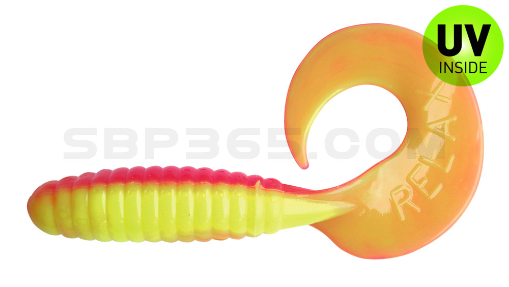 Twister 4" laminiert (ca. 8,0 cm) fluogelb  / hot pink