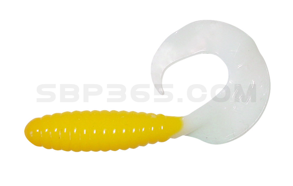 Twister 4" regulär (ca. 8,0 cm) gelb / reinweiss