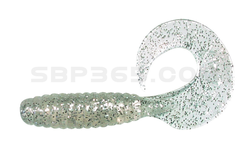 Twister 4" regulär (ca. 8,0 cm) klar silber glitter