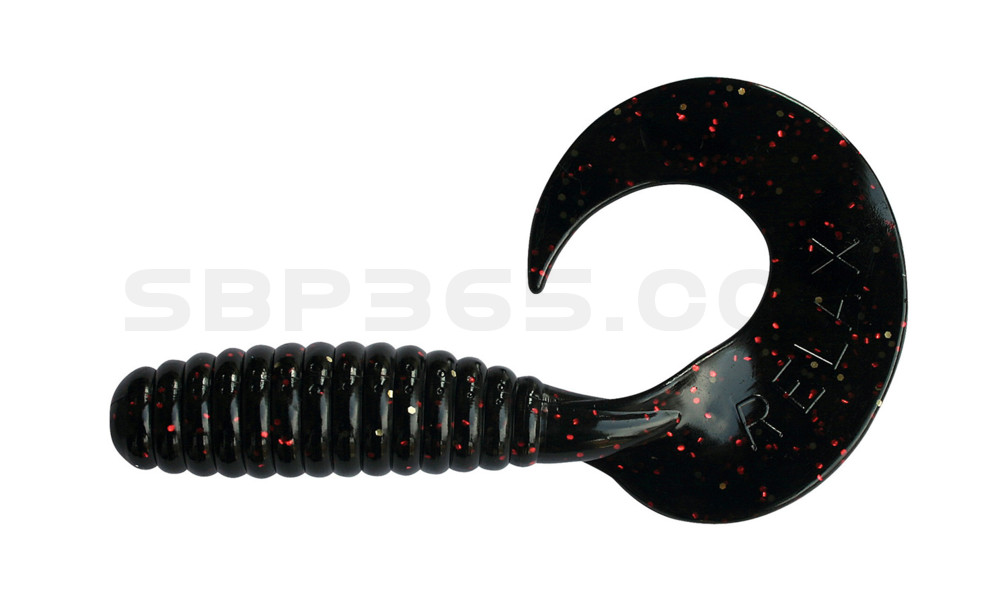 Twister 4" regulär (ca. 8,0 cm) schwarz rot glitter