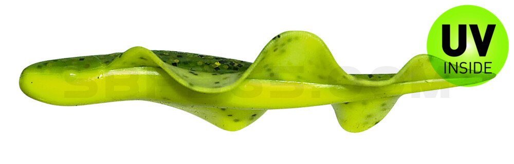 Wing Shad 3" (ca. 8,5 cm) im ZIP Bag fluogelb  / grün-Glitter