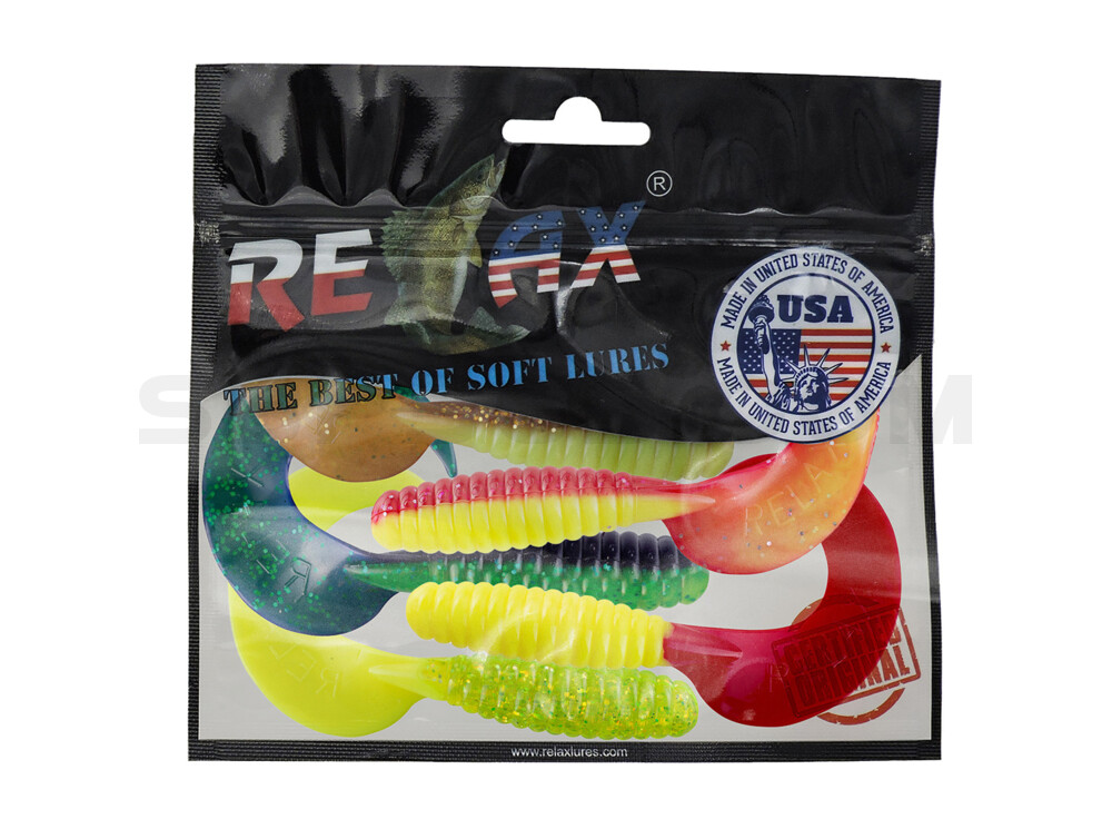 Xtra Fat Grub 5,5" lam (ca. 13 cm) im Original Relax ZIP BAG Fluo Set