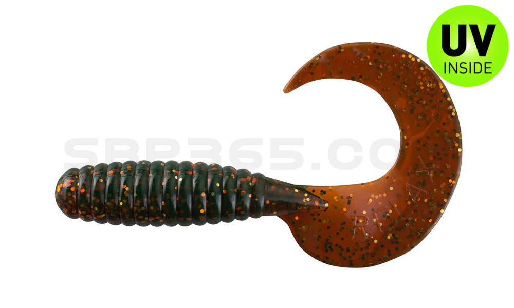 Xtra Fat Grub 5,5" regulär (ca. 13,0 cm) motoroil gold glitter