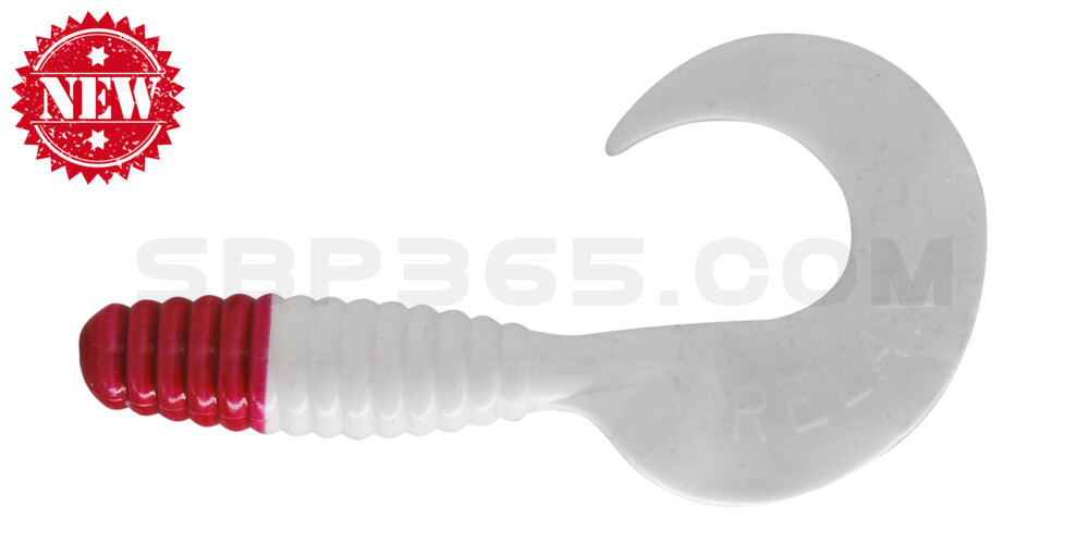 Xtra Fat Grub 5,5" regulär (ca. 13,0 cm) reinweiss / red head