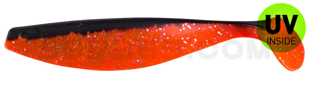 Xtra-Soft 7" (ca. 18,0 cm) hot pink-Glitter / schwarz
