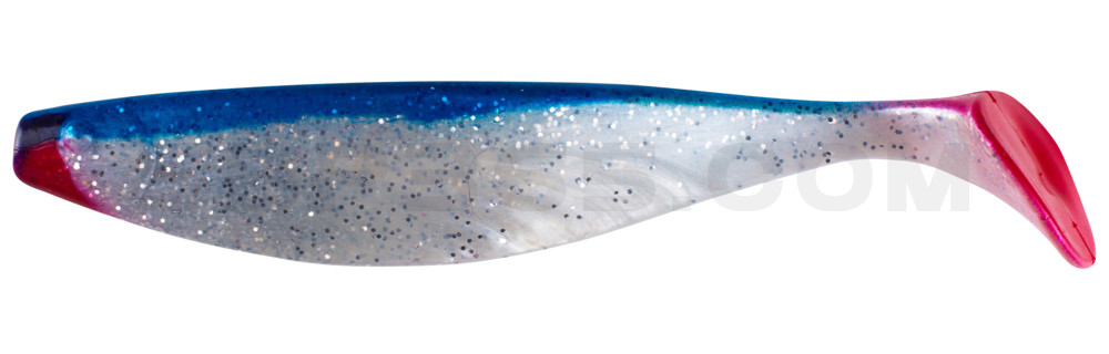 Xtra-Soft 9" (ca. 23,0 cm) perlweiss-Glitter / blau