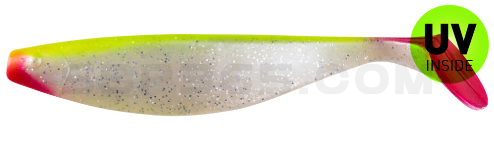 Xtra-Soft 9" (ca. 23,0 cm) perlweiss-Glitter / fluogelb
