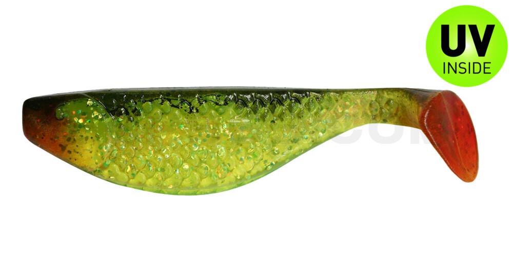 Aqua 3" (ca. 8,0 cm) grün(chartreuse)-glitter / schwarz