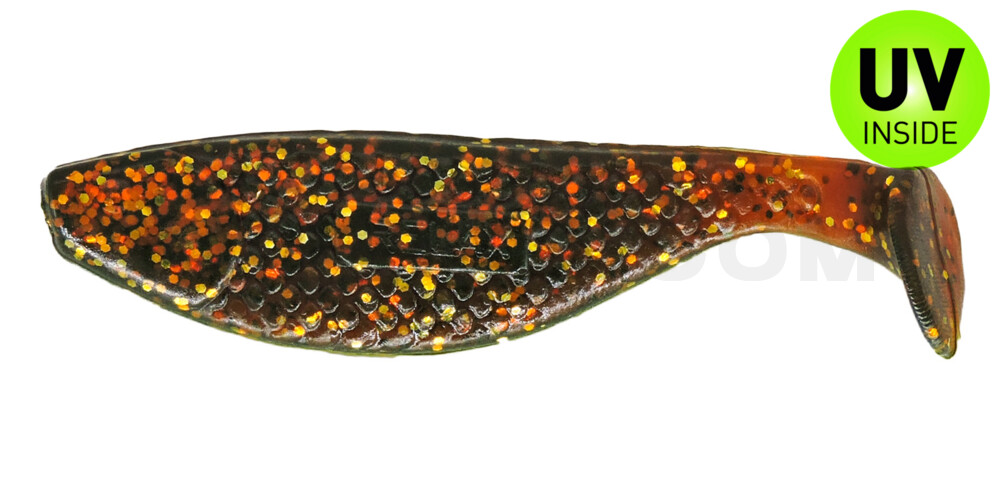 Aqua 4" (ca. 10,0 cm) motoroil-gold-glitter